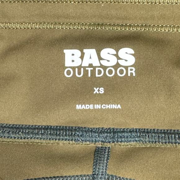 Bass Outdoor Womens Leggings Size XS Green Elastic Waist Side Pockets High Rise - Picture 7 of 11